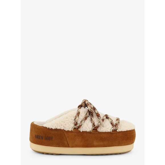 MOON BOOT Shoes - Moon Boot Women Shearling And Suede Slip-On